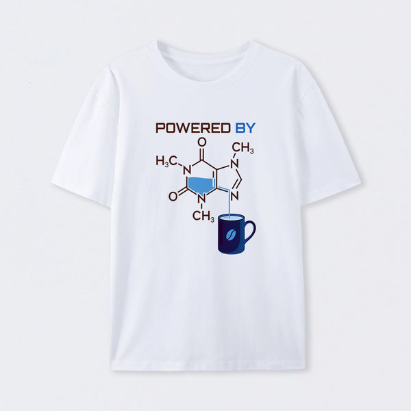 Powered By Caffeine Funny T-Shirt