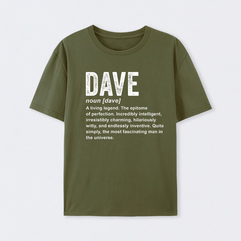 Personalized Definition Funny Dave Geek T-Shirt