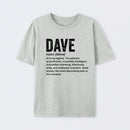 Personalized Definition Funny Dave Geek T-Shirt