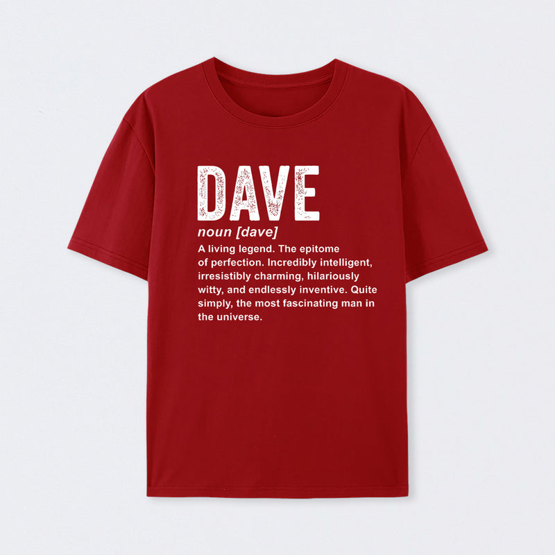 Personalized Definition Funny Dave Geek T-Shirt