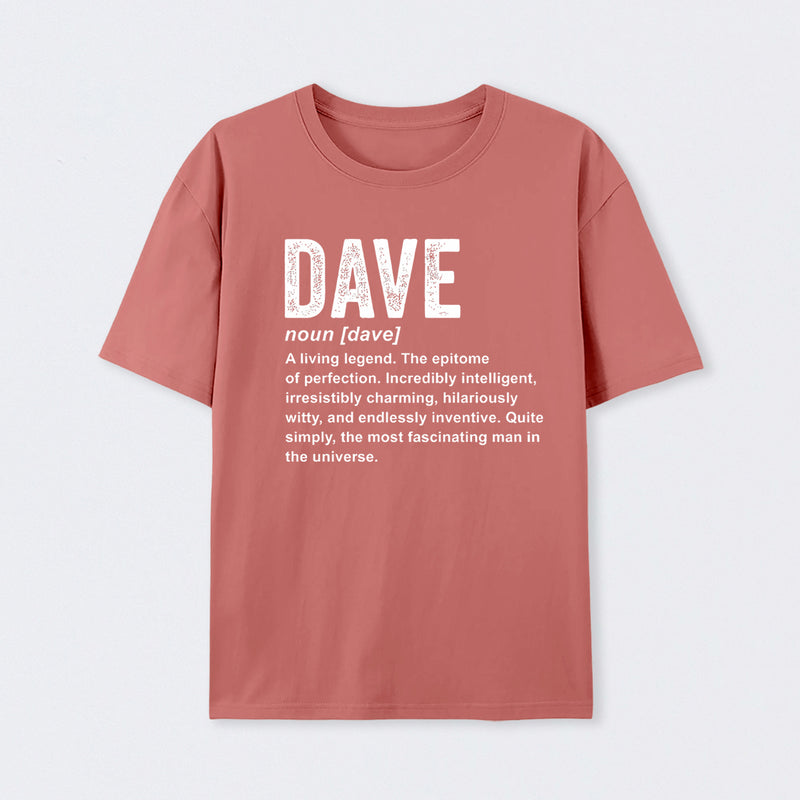 Personalized Definition Funny Dave Geek T-Shirt