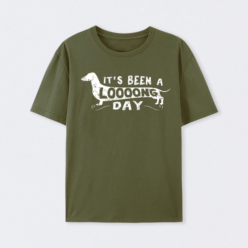 Dachshund Dog Its Been a Long Day Geek T-Shirt