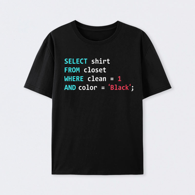 Programmer Database Cotton Unisex Geek T-Shirt