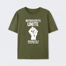 Introverts Unite Cotton Unisex Geek T-Shirt
