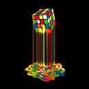 Rainbow Abstraction melted cube T-Shirt