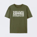 Zombie Apocalypse Hardest Part Pretending Not Excited Cotton Unisex T-Shirt