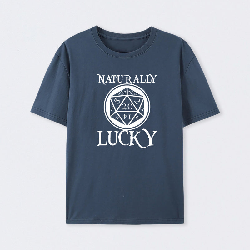 Naturally Lucky DnD D20 Custom T-Shirt