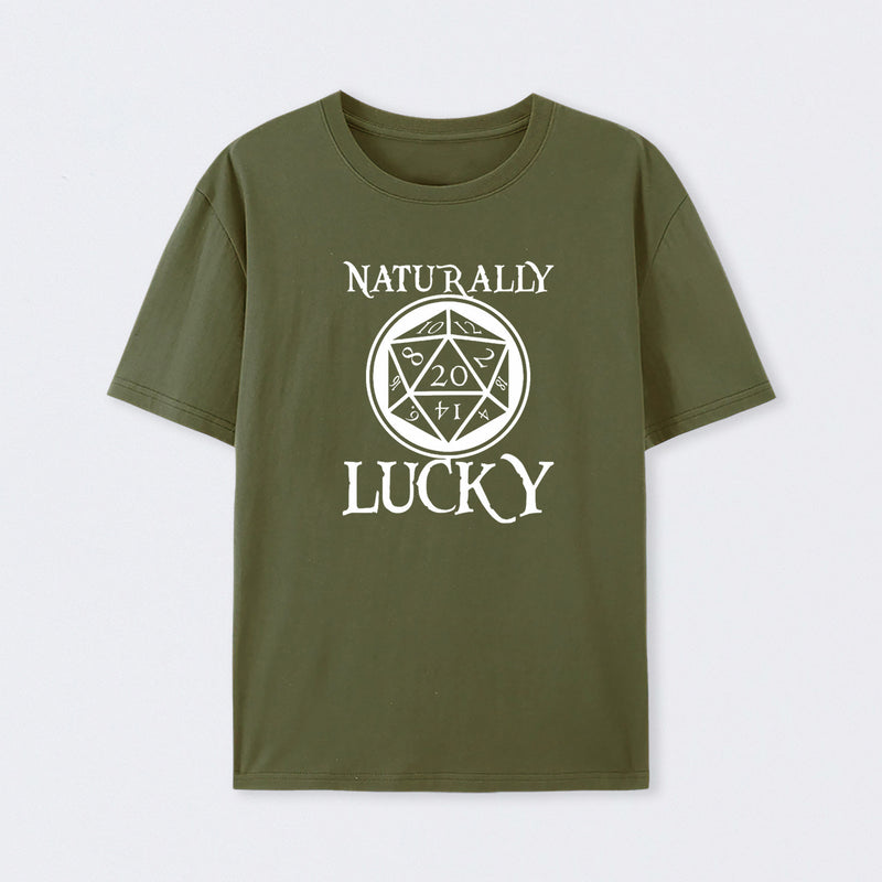 Naturally Lucky DnD D20 Custom T-Shirt