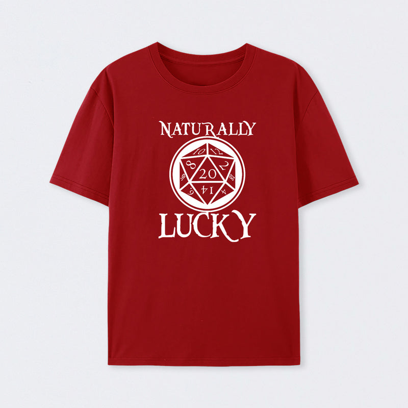 Naturally Lucky DnD D20 Custom T-Shirt
