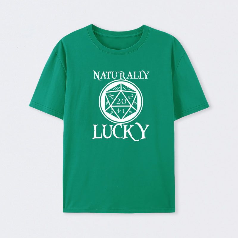 Naturally Lucky DnD D20 Custom T-Shirt