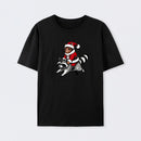 Santa Cat on A Raccoon T-Shirt