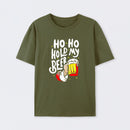 HO HO Hold My Beer Funny Santa Claus Ugly Sweater T-Shirt