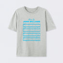 Music by John Williams Front and Back Printed T-Shirt