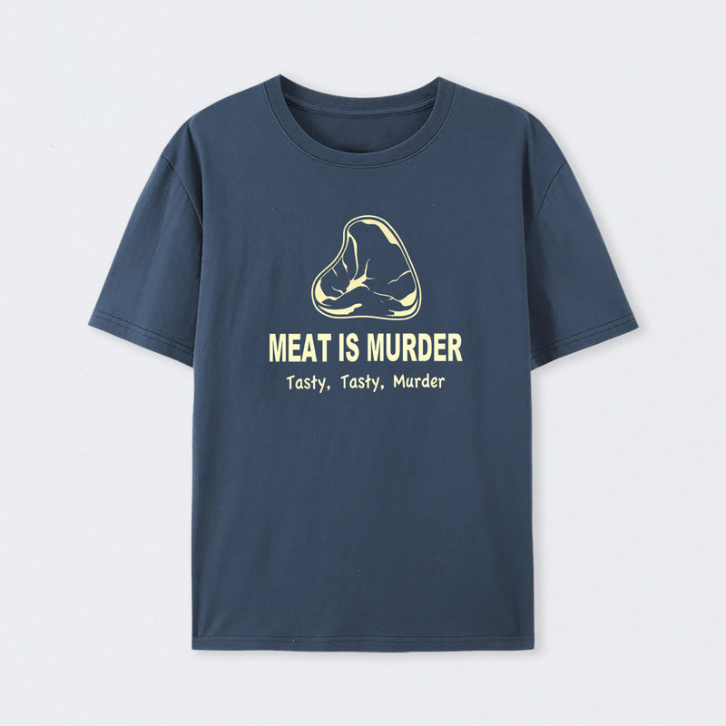 Meat Is Murder Tasty Tasty Murder Geek T-Shirt