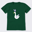 Silly Easter Goose Short Sleeve T-Shirt