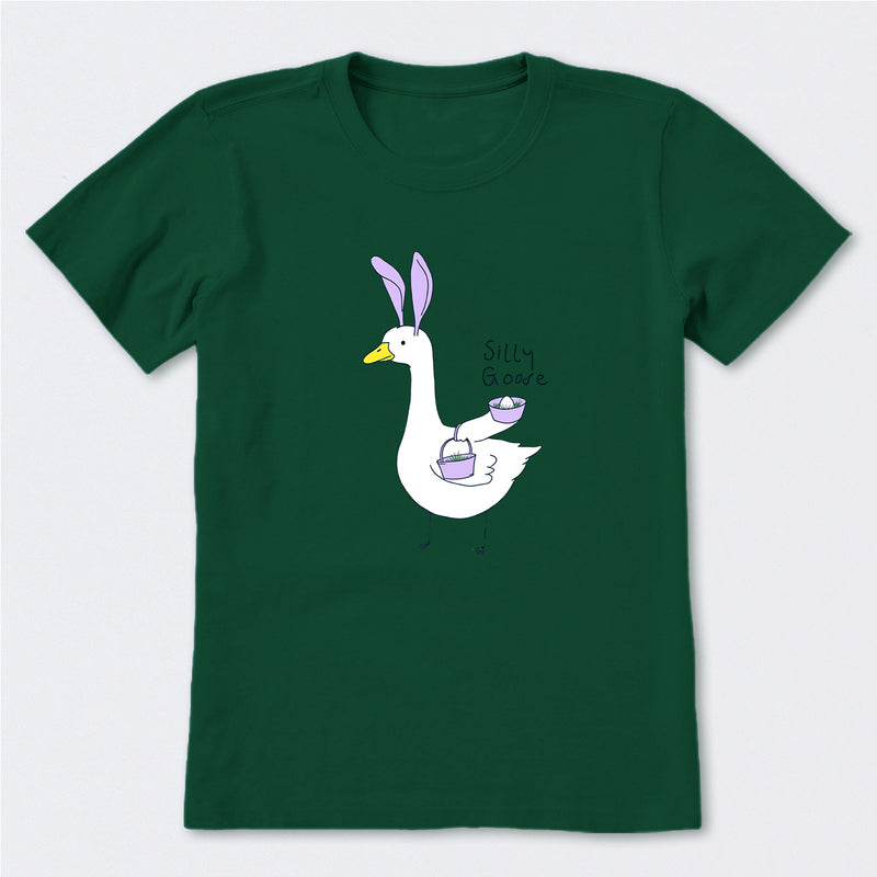 Silly Easter Goose Short Sleeve T-Shirt