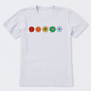 Simple Rainbow Flowers Short Sleeve T-Shirt