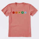 Simple Rainbow Flowers Short Sleeve T-Shirt