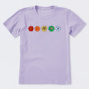 Simple Rainbow Flowers Short Sleeve T-Shirt