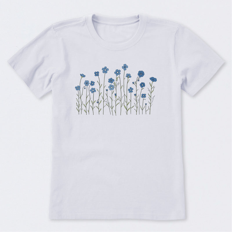 WIld Flax Flowers Short Sleeve T-Shirt