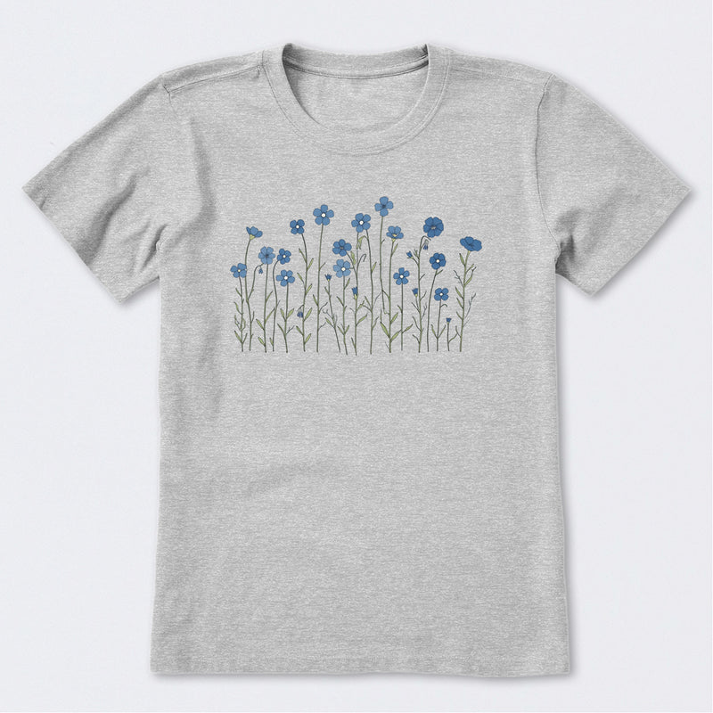WIld Flax Flowers Short Sleeve T-Shirt