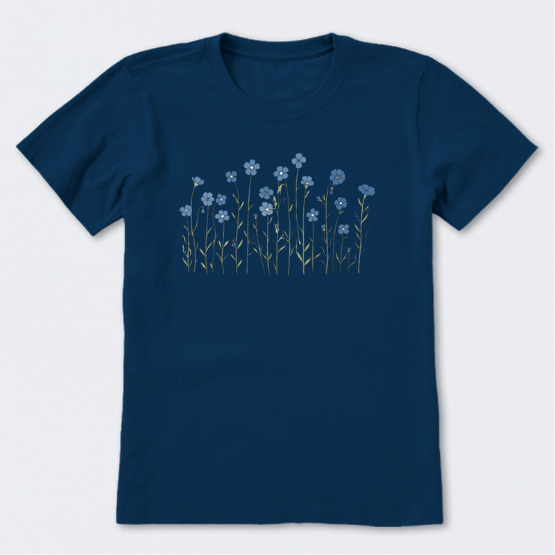 WIld Flax Flowers Short Sleeve T-Shirt