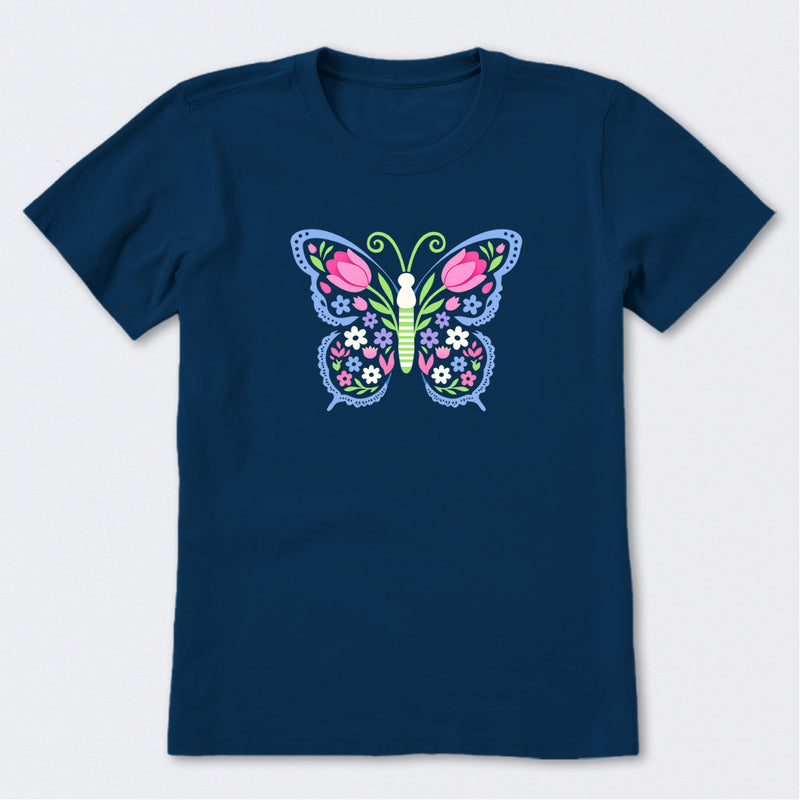 Floral be the Butterfly Short Sleeve T-Shirt