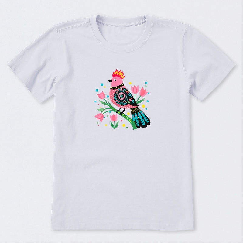 Flower Bird Short Sleeve T-Shirt