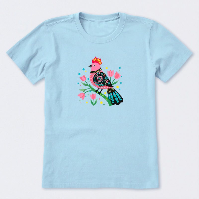 Flower Bird Short Sleeve T-Shirt