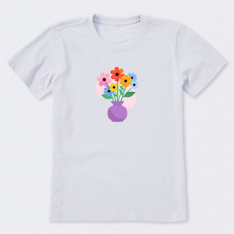 Vase with Flowers Short Sleeve T-Shirt