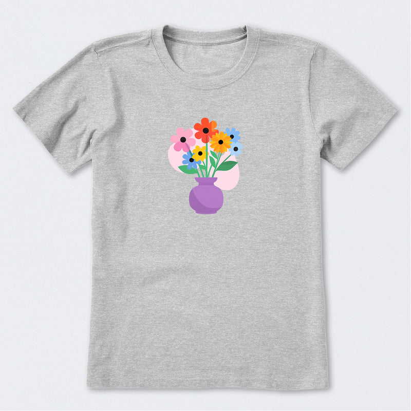 Vase with Flowers Short Sleeve T-Shirt