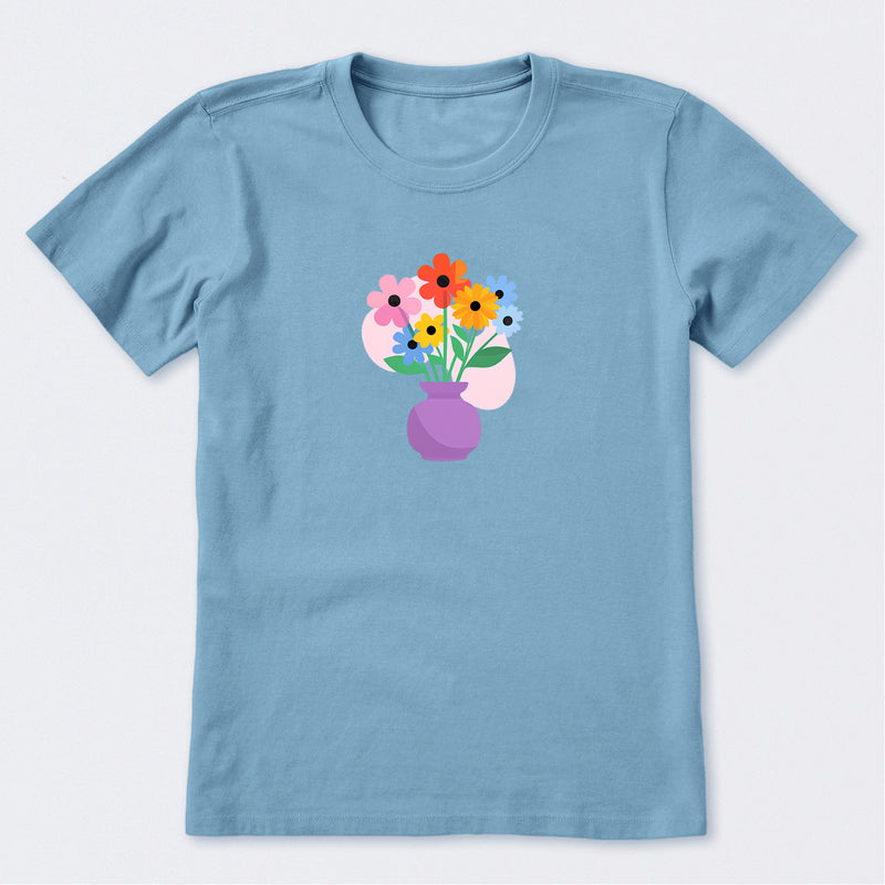 Vase with Flowers Short Sleeve T-Shirt