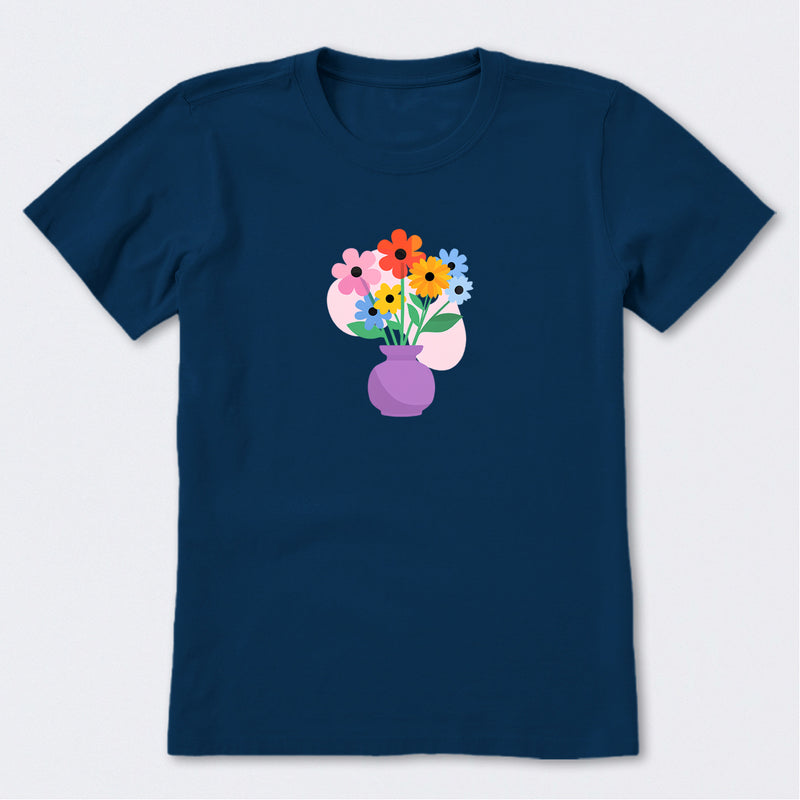 Vase with Flowers Short Sleeve T-Shirt