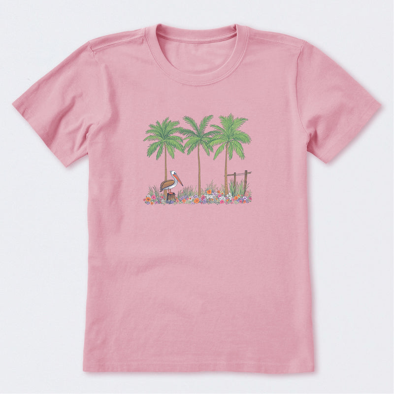 Pelican Palm Flowerbed Short Sleeve T-Shirt
