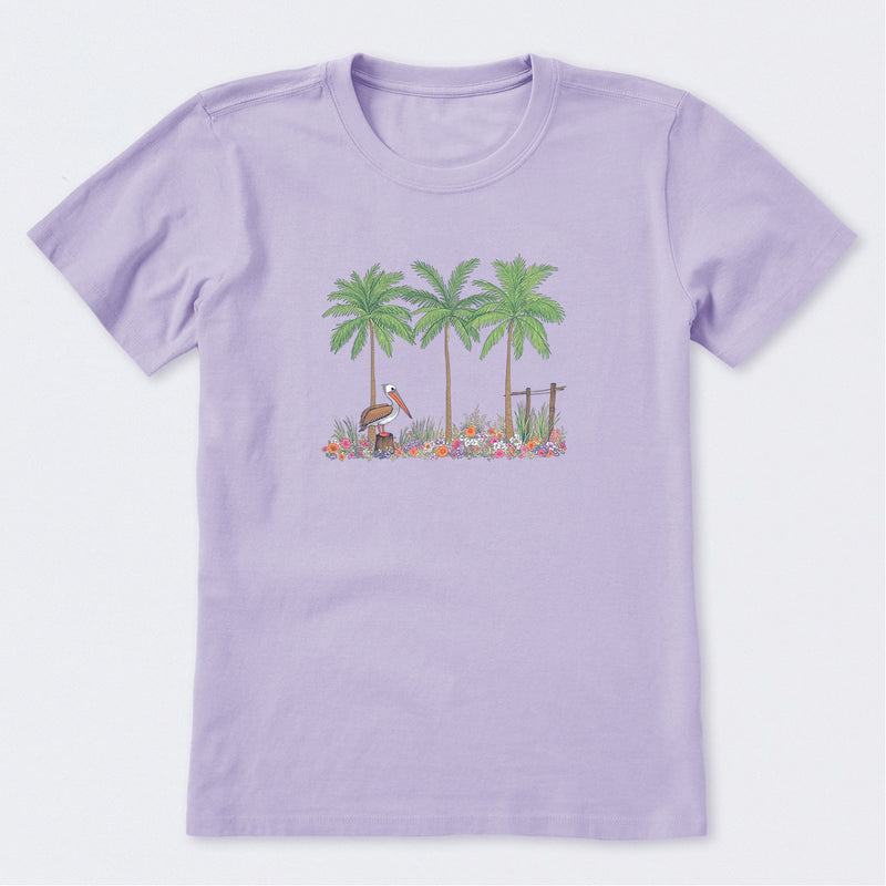 Pelican Palm Flowerbed Short Sleeve T-Shirt