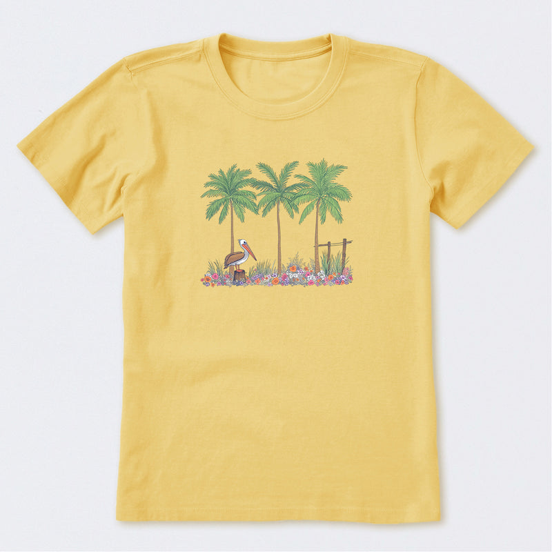 Pelican Palm Flowerbed Short Sleeve T-Shirt