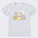Dog Among Wildflowers Short Sleeve T-Shirt