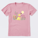 Dog Among Wildflowers Short Sleeve T-Shirt