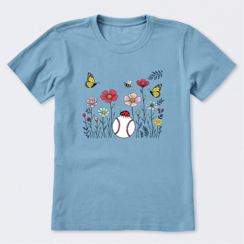 Wildflowers Baseball Short Sleeve T-Shirt