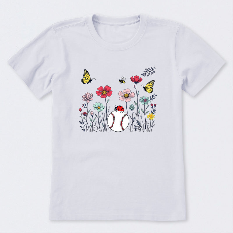 Wildflowers Baseball Short Sleeve T-Shirt