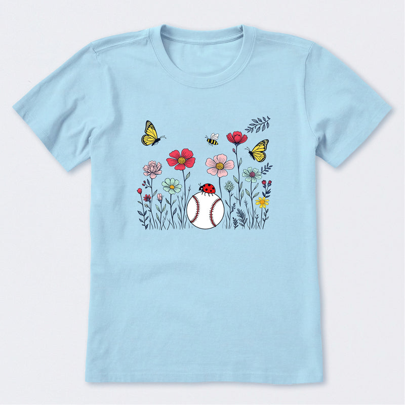 Wildflowers Baseball Short Sleeve T-Shirt