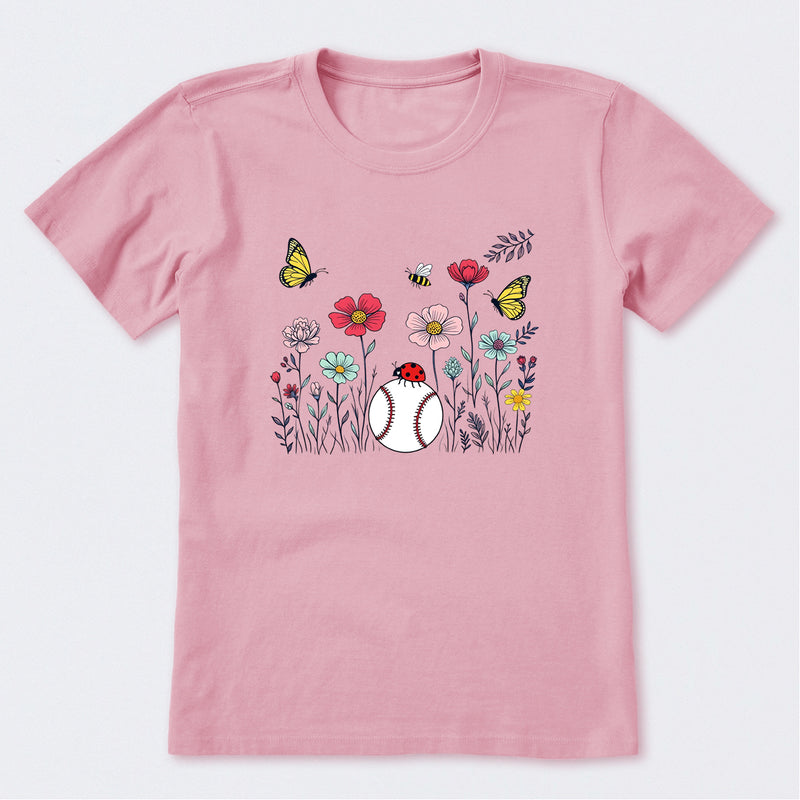 Wildflowers Baseball Short Sleeve T-Shirt