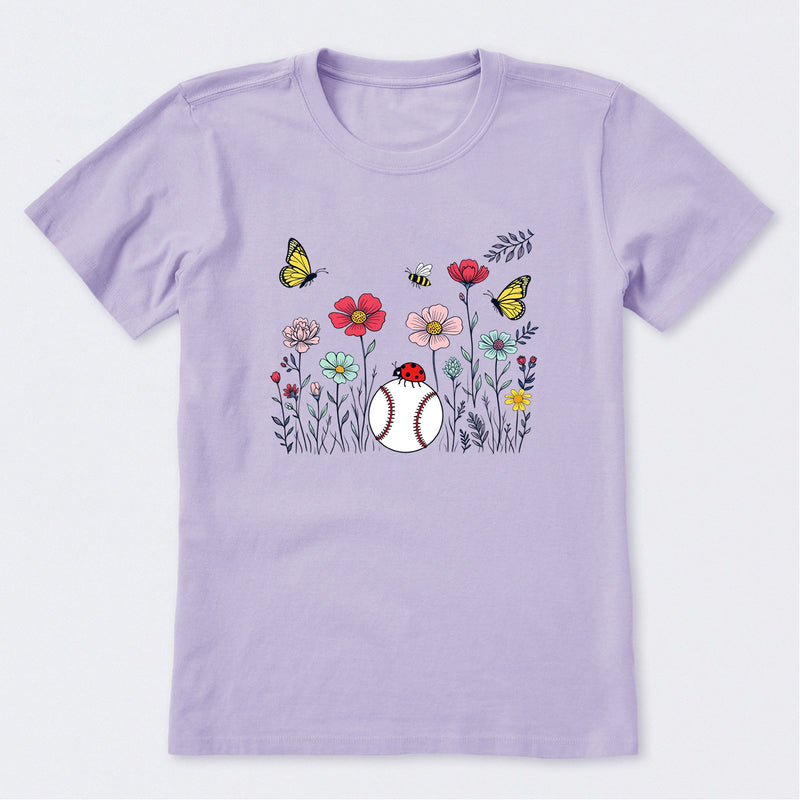 Wildflowers Baseball Short Sleeve T-Shirt