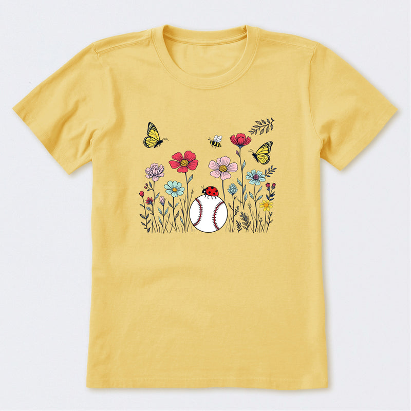 Wildflowers Baseball Short Sleeve T-Shirt