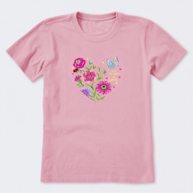 All We Need Is Love & Blooms Short Sleeve T-Shirt