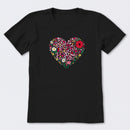 Heart of Hearts + Flowers Short Sleeve T-Shirt