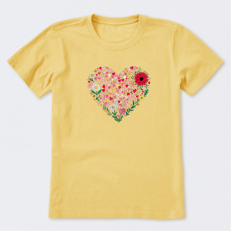 Heart of Hearts + Flowers Short Sleeve T-Shirt
