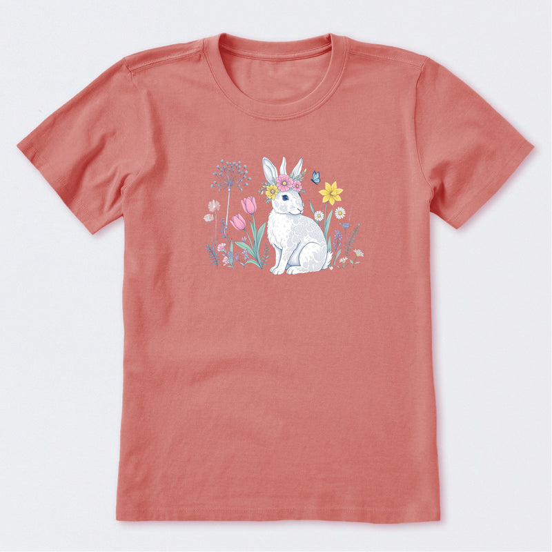 Bunny in the FLowers Short Sleeve T-Shirt