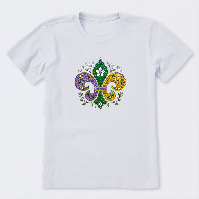 Doodle Fleur de Lis Short Sleeve T-Shirt