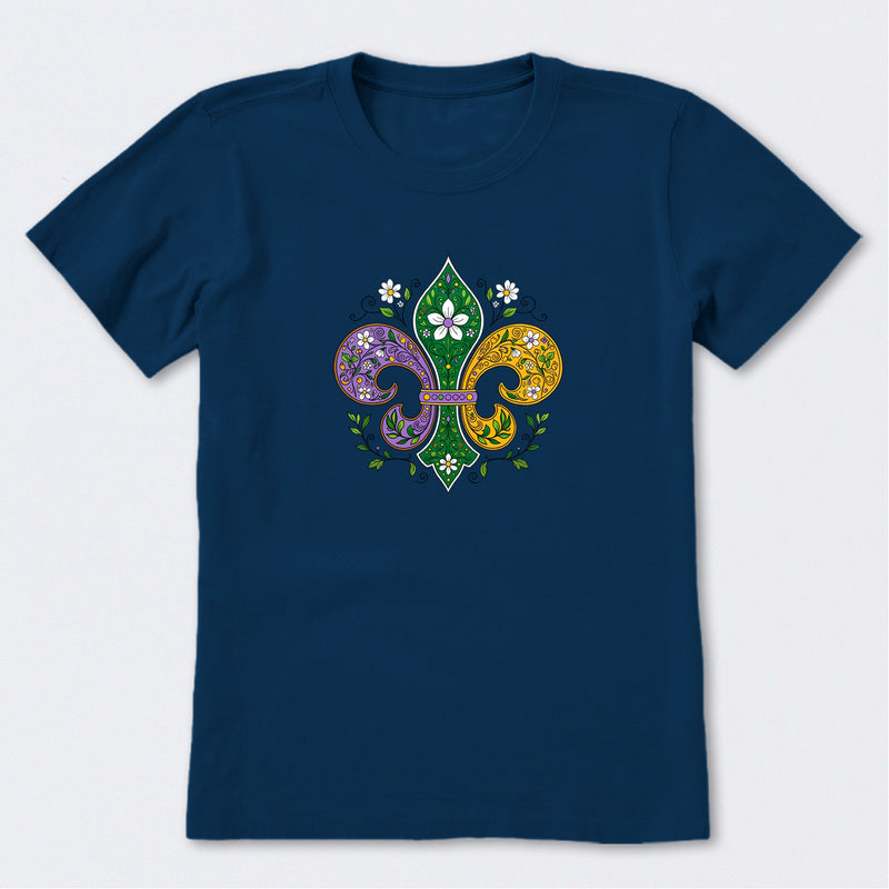 Doodle Fleur de Lis Short Sleeve T-Shirt